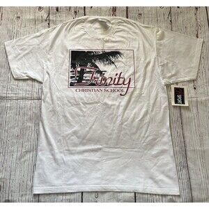 Trinity Christian School Crusaders Mens Sports T Shirt Size L Defects NWT